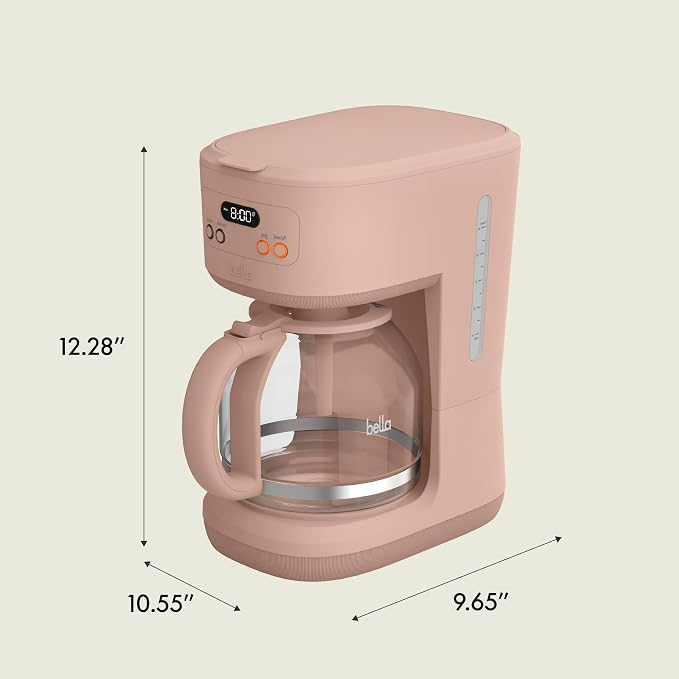 BREW 12-Cup Programmable Coffee Maker with No-Drip Glass Carafe, Blossom - Image 8