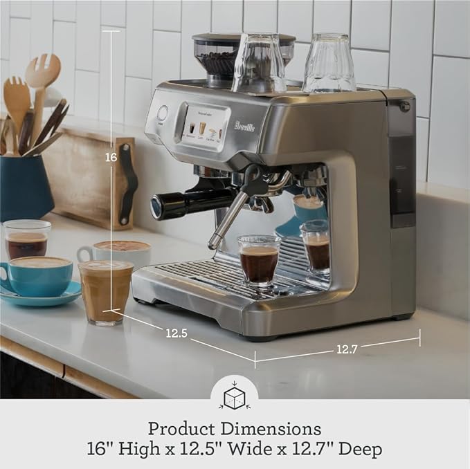 Breville BES880BSS Barista Touch Espresso Machine, Brushed Stainless Steel | Pull barista-quality espresso shots, lattes and cappuccinos at home with semi-automatic coffee maker with built-in grinder - Image 3