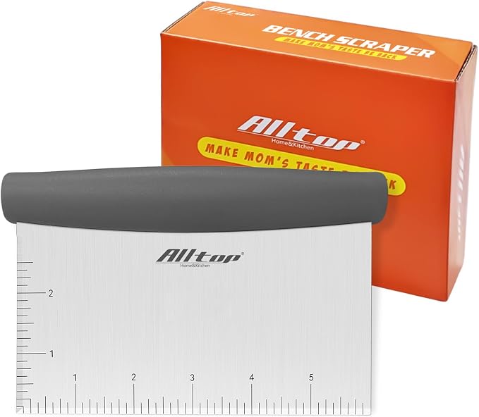 Stainless Steel Bench Scraper & Chopper (1, Grey) by ALLTOP
