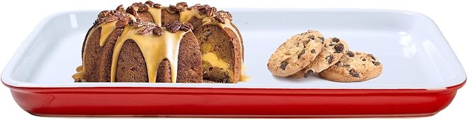 Emeril Lagasse 15.75 IN Large Baking Sheet – Stoneware Cookie Sheet & Baking Tray, Oven Safe Baking Trays for Oven by EmerilLagasse
