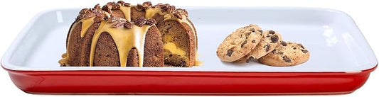 Emeril Lagasse 15.75 IN Large Baking Sheet – Stoneware Cookie Sheet & Baking Tray, Oven Safe Baking Trays for Oven by EmerilLagasse