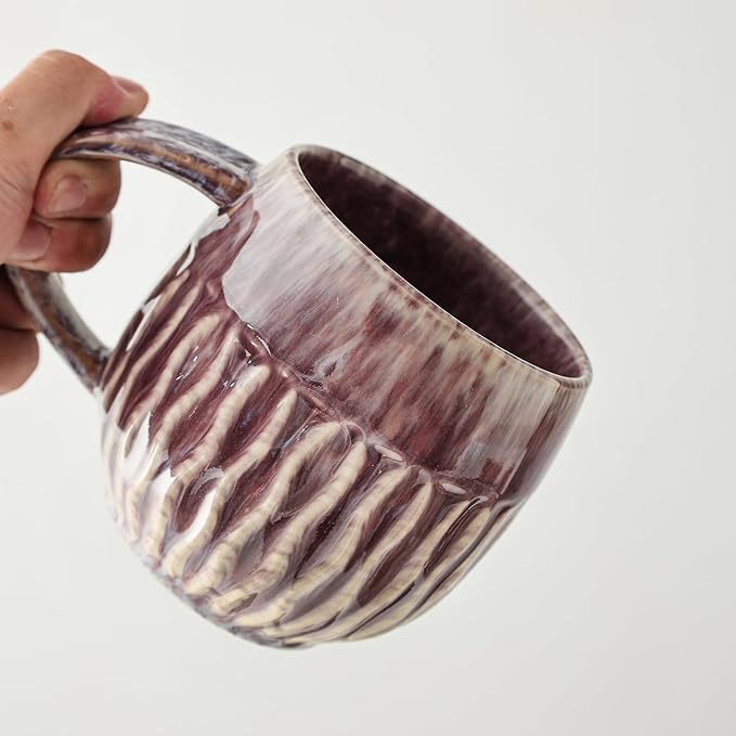 Large Ceramic Coffee Mug - 20oz Big Tea Cup, Purple | Large Tea Mug, Microwave Safe, Dishwasher Safe - Image 7