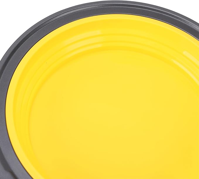 Silicone Cake Pan, Foldable Cake Pan Press Type Quick Release Heat for Layer Cake (Yellow) - Image 7