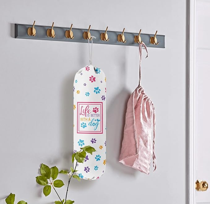 Funny Life Is Better With A Dog, Grocery Bags Holder Organizer For Shopping Bags, Wall Mount Plastic Bags Storage Container Dispensers, Gift For The Preferred Family And Friends - Image 5