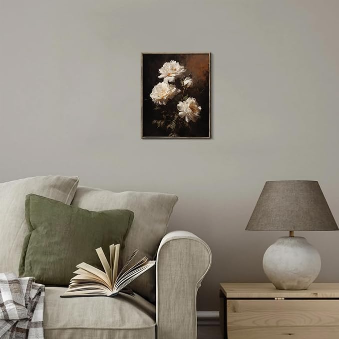XOCUUI Vintage Flowers Canvas Wall Art Unframed Wall Decorations Mid Century Modern Wall Decor Botanical Wall Art for Farmhouse Kitchen Office Bathroom Decor 8x10 - Image 4