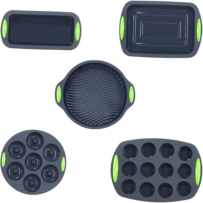 COLLBATH Quality Silicone Cake Mold Set Baking Pans for Baking Cake Pans Sets Grey by COLLBATH