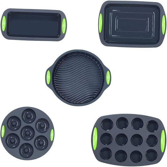 COLLBATH Quality Silicone Cake Mold Set Baking Pans for Baking Cake Pans Sets Grey by COLLBATH