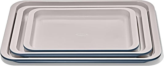 OXO Good Grips Non-Stick Pro Ceramic Coated Metal Bakeware 3-Piece Sheet Pan Set – Storm Blue by Unknown
