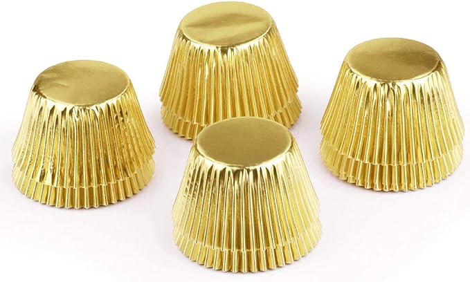 Gold Foil Jumbo Cupcake Liners Metallic Large Muffin Baking Cups, 160-Count - Image 4