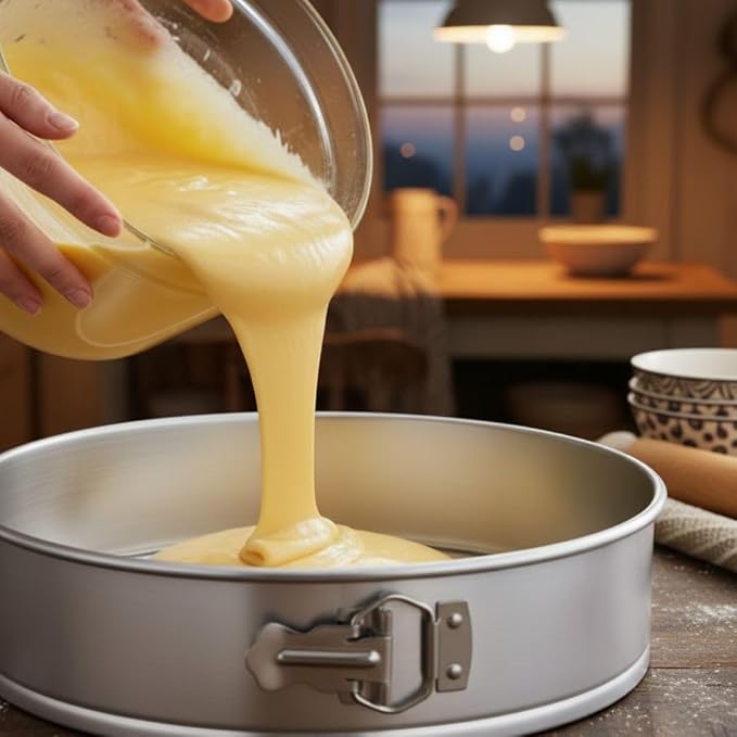 Soro Essentials- 11' x 3'' Deep Aluminum Round Spring Form Pan- Leak Proof Cheesecake Pan Spring Form Pans with Removable Bottom and Quick Release Latch for Baking Cheesecake Cakes - Image 3