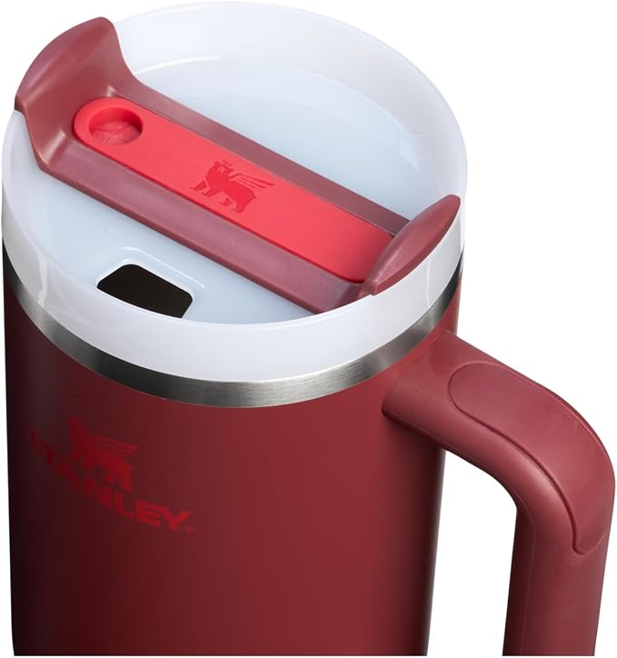 STANLEY Quencher H2.0 Flow State Tumbler, 40 oz, Cranberry | Handle and Straw | 3-Position Lid | Cup Holder Compatible for Travel | Insulated Stainless Steel Cup | BPA-Free - Image 2
