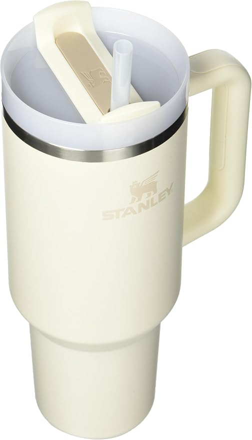 STANLEY Quencher H2.0 Flow State Tumbler, 40 oz, Cream 2.0 | Handle and Straw | 3-Position Lid | Cup Holder Compatible for Travel | Insulated Stainless Steel Cup | BPA-Free - Image 5