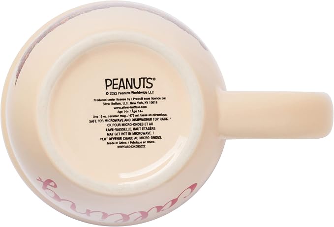 Silver Buffalo Peanuts Snoopy Fall Leaf, Wide Rim Ceramic Mug, 16oz | Leaves are Falling, Autumn is Calling, 0.47 Liters - Image 4