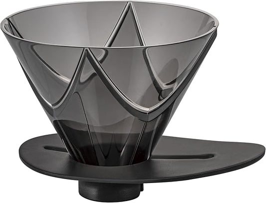 Hario V60 "Mugen" Plastic Coffee Dripper, Size 02, Clear Black