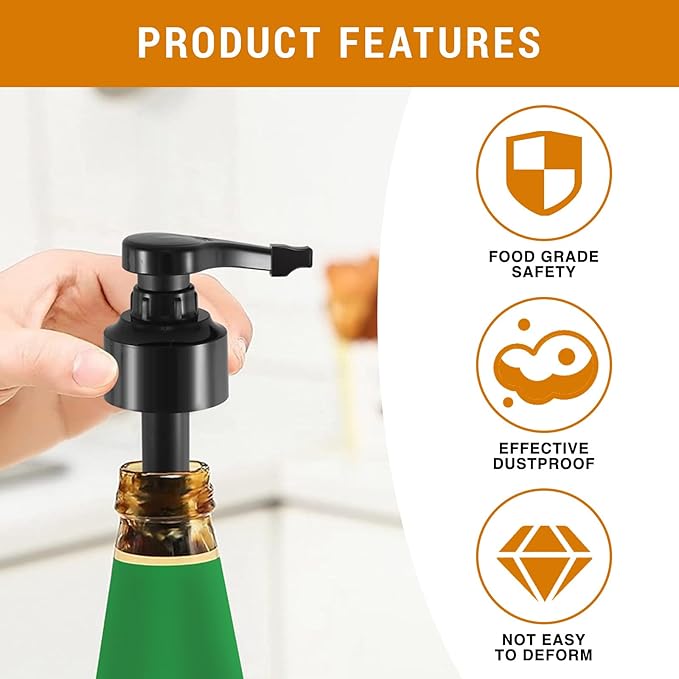 40 Pcs Coffee Syrup Pump Caps, Black Rubber Syrup Pump Covers for Pour Dispenser, Oil Liquor Bottle, Sugar Condiments Olive Bottle Clean Preserved