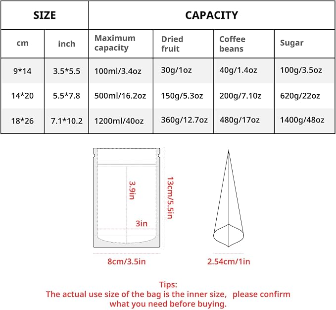 50 Pcs 5.5" x 8" Kraft Paper Bags with Window,Reusable Small Stand Up Pouches for Food Storage,Resealable Zipper Packaging Bags for Small Business, Coffee, Candy, Cookie, Snacks, Tea - Image 2