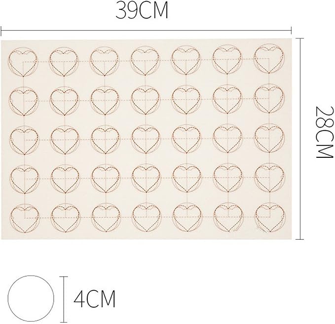 4X Macaron Silicone Mats Nonstick Pastry Mat Bread Mats Rolling Mat Double Sided Reusable Material Suitable for Macaron Bread Pizza - Image 4