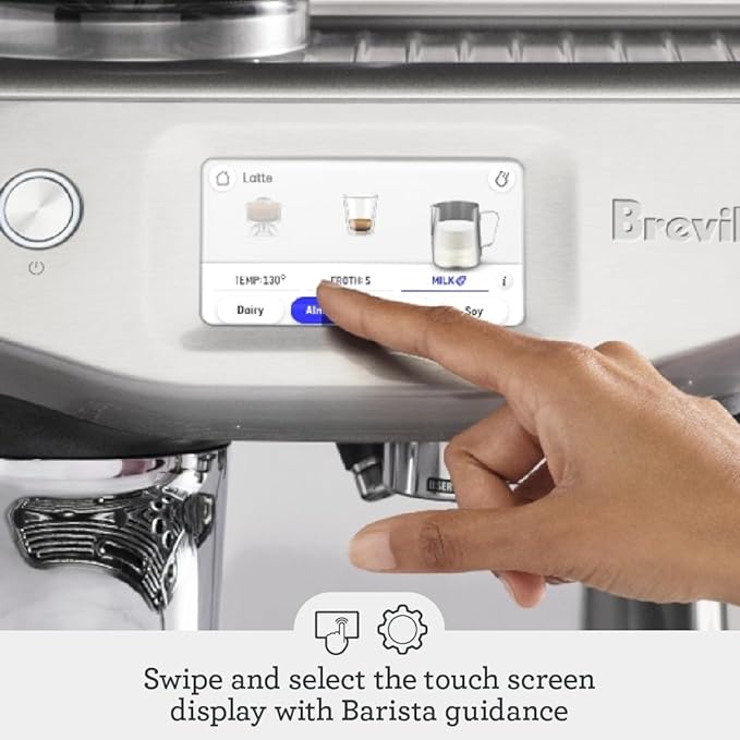 Breville BES881BSS Barista Touch Impress, Brushed Stainless Steel | Enjoy cold extraction functionality for cold brew beverages with this semi-automatic espresso machine with built-in grinder - Image 5