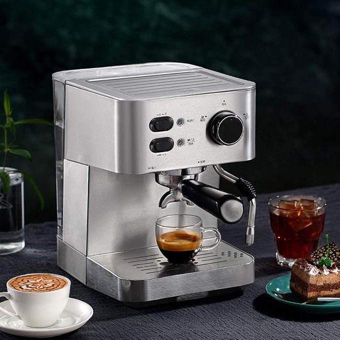 Household Espresso Coffee Maker Semi-Automatic Coffee Machine Pump Type Coffee Machine Manual Fancy Coffee 1050W 20Bar Pressure - Image 7