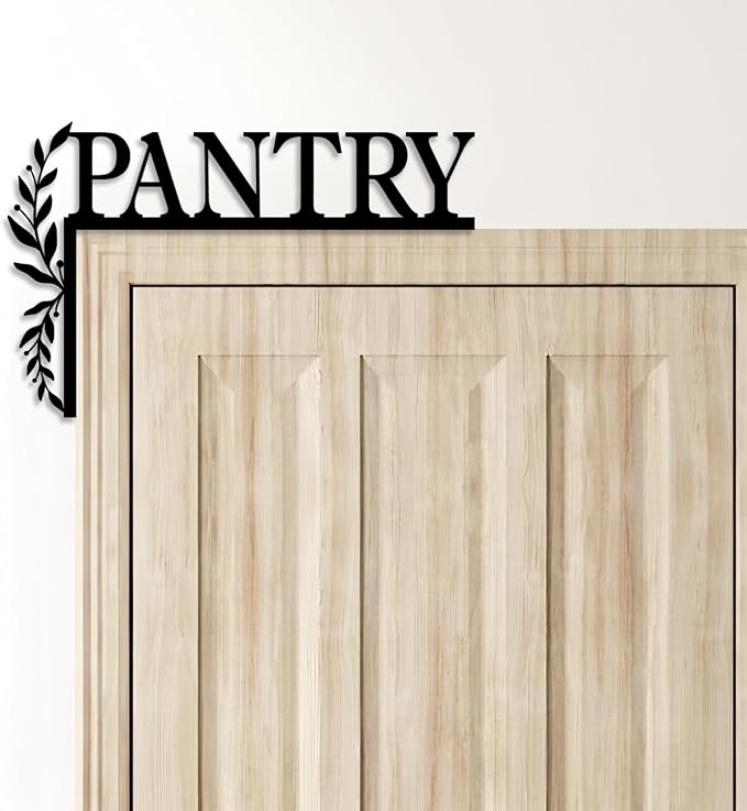 Pantry Metal Door Topper Kitchen Wall Decor Black Farmhouse Pantry Sign Rustic Kitchen Wall Art Door Corner Decor Home Kitchen Decoration Black - Image 6