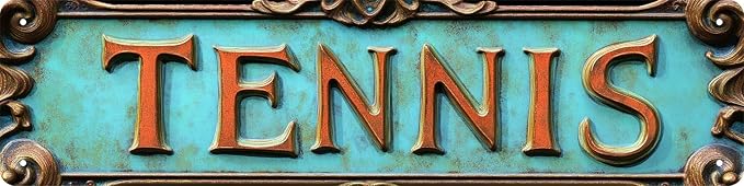 Bar Sign Bar Gifts Vintage Metal Wall Decor Sign"TENNIS" Street Sign Funny Man Cave Decor Accessories for Home, Bar, Bathroom, Bedroom Unique Retro Tin Signs for Outdoor 4 X 16 inches by Unknown