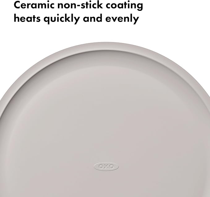 OXO Good Grips Non-Stick Pro Ceramic Coated Metal Bakeware 15” Pizza Pan – Biscuit - Image 3