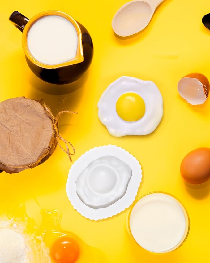 Fried Egg Silicone Mold, 3D Food Silicone Mold, Simulation Egg Chocolate Mold, Artificial Food Molds for Cake Topper, Cupcake Decorating Tools - Image 5