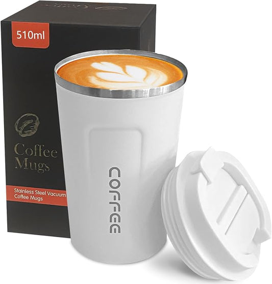 Insulated Travel Coffee Mug, Stainless Steel Coffee Cup with Leakproof Lid | Double-wall insulation keeps drinks hot or cold for hours, with a leakproof lid and portable stainless steel design by YINBAOGE