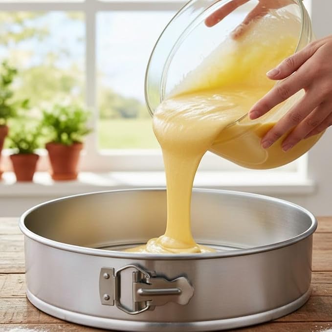 Soro Essentials- 11' x 3'' Deep Aluminum Round Spring Form Pan- Leak Proof Cheesecake Pan Spring Form Pans with Removable Bottom and Quick Release Latch for Baking Cheesecake Cakes - Image 2