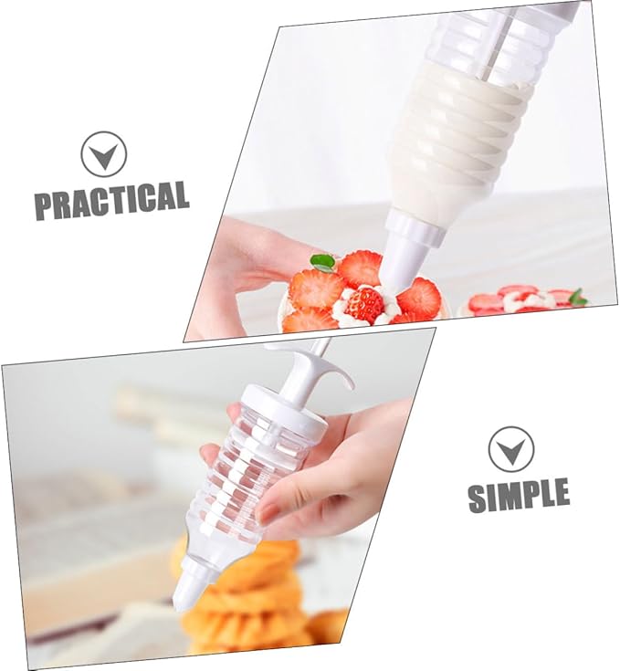 Cake Piping Kit with Replaceable Nozzles Injection Syringe for Cake and Cookie Decorating Multipattern Pastry Tips for Frosting and Cream Filling