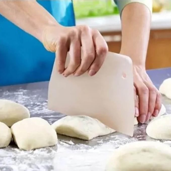 2PCS Dough Scraper, Nonslip Flexible Pastry Scraper Dough Cutter for Baking Bread Cake Pizza Fondant - Image 6