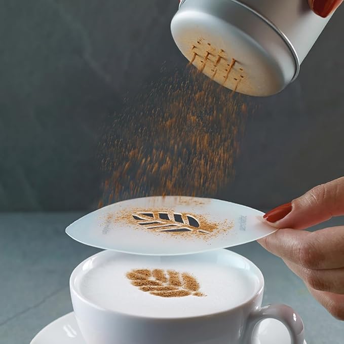 aerolatte Cappuccino Stencil Set, for Latte Coffee Art, Set of 6 Stencils …