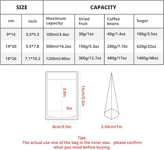 50 Pcs 3.5" x 5.5" Kraft Paper Bags with Window,Reusable Small Mini Stand Up Pouches for Food Storage,Resealable Zipper Packaging Bags for Small Business, Coffee, Candy, Cookie, Snacks, Tea - Image 2