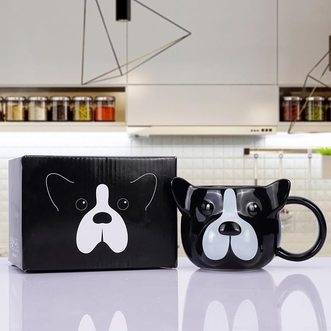 Dog Mug 14 oz Cute Ceramic Coffee Mug 3D Porcelain Tea Cup for Women Men Kids - Kawaii Dog Lover Gift for Christmas Housewarming Holiday Birthday - Image 3