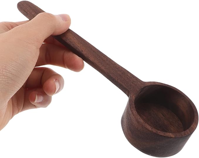 OUNONA Wooden Bath Salt Scoop with Long Handle for Comfortable Massage and Durability, for Home and Hotels, Coffee Color, Small Wooden Spoon for Salts - Image 3