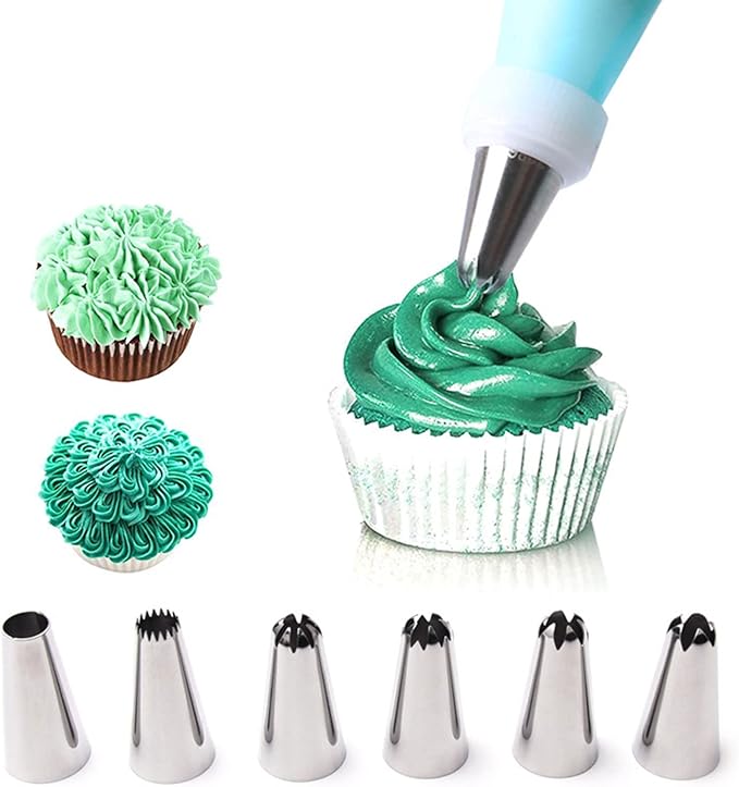 10 Pcs Reusable Piping Bags And Tip Set Pastry Baking Tool Cake Decorating Supplies For Flower Decoration Cake Decorating Tools And Supplies Scraper Reusable Piping