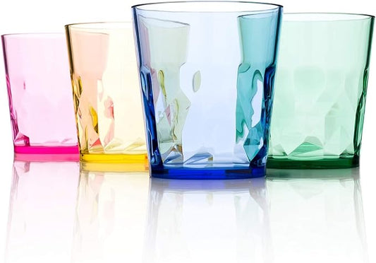 SCANDINOVIA - 8 oz Unbreakable Premium Juice Glasses Kid Cups- Set of 4 - Super Grade Acrylic Plastic Tumbler Cups - Perfect for Gifts - BPA Free - Dishwasher Safe - Stackable - Reusable | Full 8 oz / 250 ml — juice, iced coffee, sparkling water & smal... by SCANDINOVIA-UNIQUEUNBREAKABLETABLEWAREFORYOURAMAZINGHOME