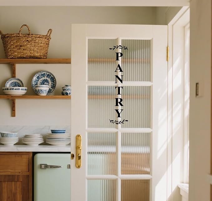 Pantry Door Decal – Black Vinyl Kitchen Sticker – Farmhouse Pantry Room Door Sign for Kitchen Wall or Glass, 27.5 x 6.6 Inch - Image 4