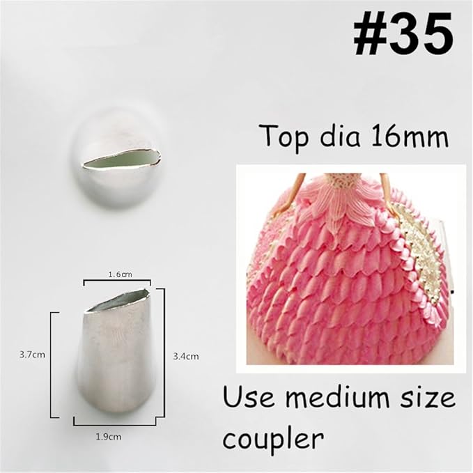 FantasyDay 8-piece Stainless Steel Rose Flower Piping Tips Piping Nozzles Cake Decorating Supplies Cookies Cupcake Icing Decorating Supplies Decorating Kits Frosting Icing Tips Baking Set Tools