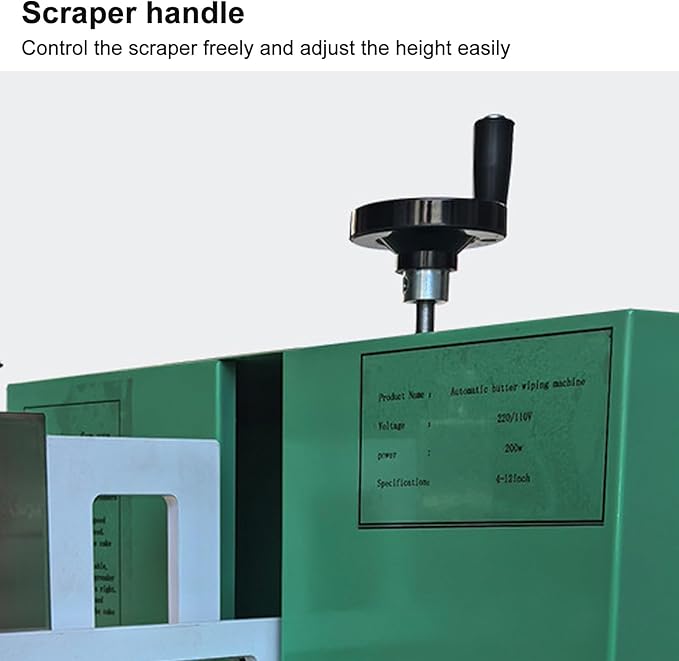 Cake Decorating Coating Machine 200W Cream Spreading Turntable with Graduated Scraper 60-320RPM Rotating Speed for 4-12inch Cakes