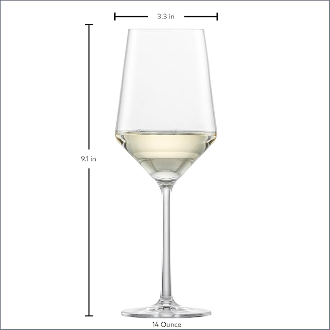 Zwiesel Glas Pure Sauvignon Blanc White Wine Glass (Set of 2), Wine Glasses for White Wine, Dishwasher-Safe Tritan Crystal Glasses, Made in Germany (14 Ounce) - Image 6