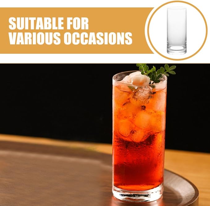Healifty Elegant Drinking Glass Cup 400ml for Juice and Mixed Drinks with Comfortable Grip and Easy Cleaning, Luxurious Glassware for Home and Entertaining - Image 3