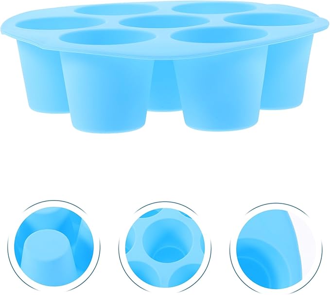 Uonlytech Silicone Cake Pan Non-stick Muffin Baking Mold Air Fryer Compatible Small Blue Cupcake Tray for Cupcakes Muffins and Small Cakes