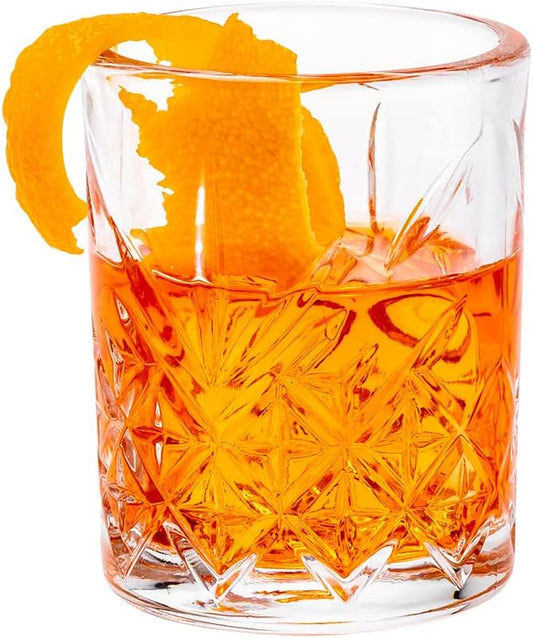 Restaurantware Timeless 2 Ounce Shot Glasses Set of 6 Etched Vintage Shot Glasses - Dishwasher-Safe Chip-Resistant Clear Glass Shot Glass Set Lead-Free For Whiskey Tequila or Vodka by Restaurantware