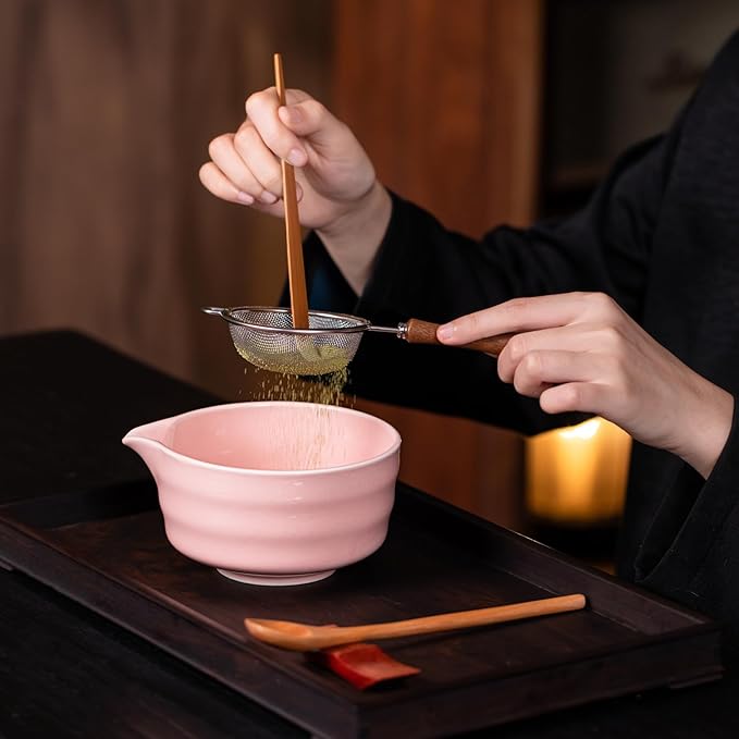 Premium Matcha Ceremony Set – Complete 9-Pcs Ritual Kit – Presented in Luxury Magnetic Gift Box, Perfect for Gifting or Self-Care (Sakura Pink)