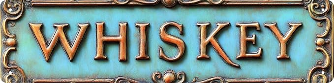Bar Sign Bar Gifts Vintage Metal Wall Decor Sign"WHISKEY" Street Sign Funny Man Cave Decor Accessories for Home, Bar, Bathroom, Bedroom Unique Retro Tin Signs for Outdoor 4 X 16 inches by Unknown