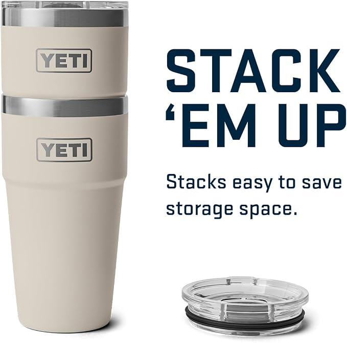 YETI Rambler 20 oz Stackable Tumbler, Stainless Steel, Vacuum Insulated with MagSlider Lid - Image 8