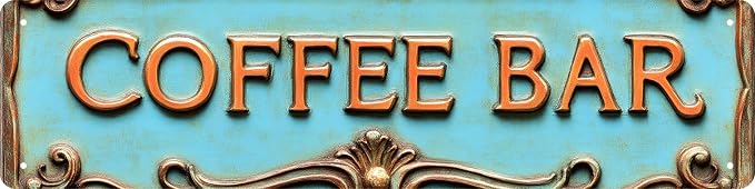 Bar Sign Bar Gifts Vintage Metal Wall Decor Sign"COFFEE BAR" Street Sign Funny Man Cave Decor Accessories for Home, Bar, Bathroom, Bedroom Unique Retro Tin Signs for Outdoor 4 X 16 inches by Unknown