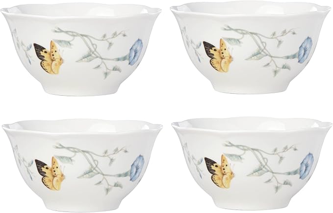 Lenox 792566 Butterfly Meadow 4-Piece Rice Bowl Set , White by Lenox