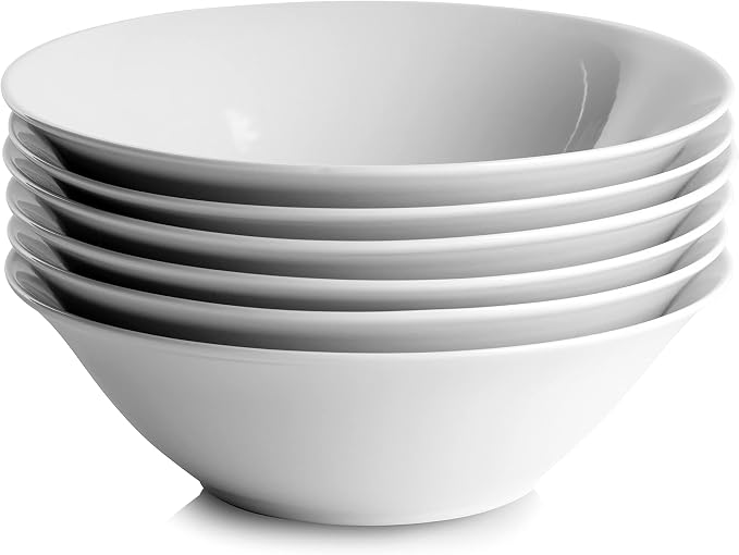 10 Strawberry Street Simply White 7" Round Cereal Bowl, Set of 6 - Image 2